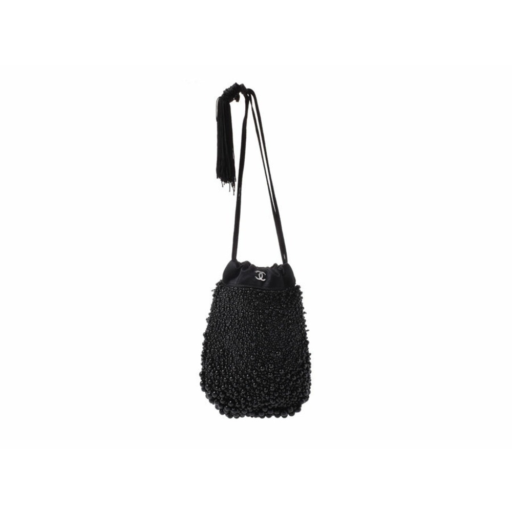 Chanel Party Bag Black Satin